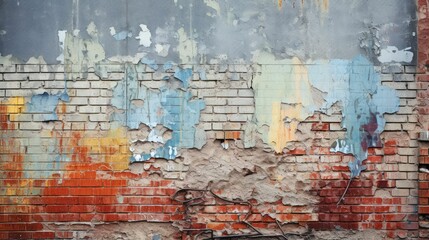 texture cracked brick wall