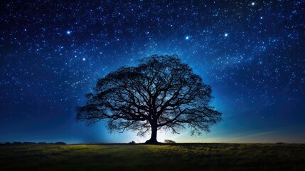 magical tree silouette