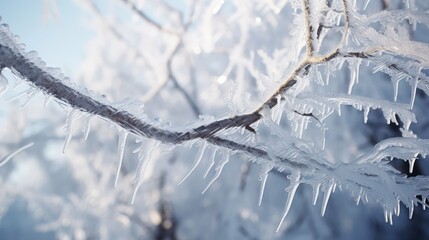 coating tree branch ice