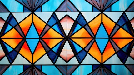 symmetrical stained glass pattern