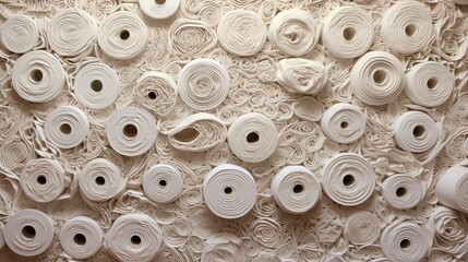 roll wall of toilet paper