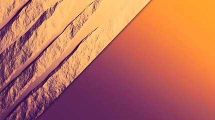 Fototapeta premium Abstract background with textured lines and gradient colors in orange and purple hues.