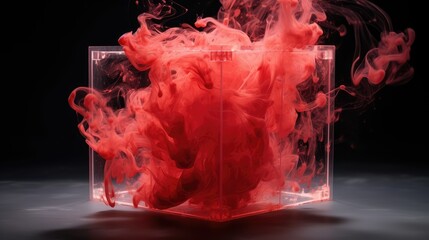 acrylic red smoke transparent