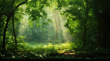 Obraz premium canopy wall of leaves