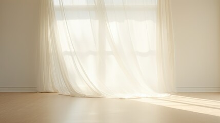 sunlight white curtain