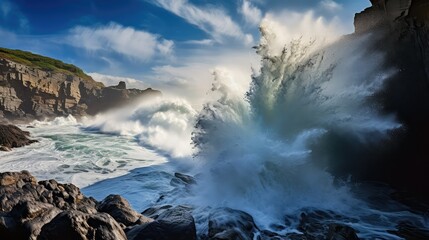 Obraz premium cliffs salt water