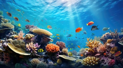 Obraz premium fish blue world