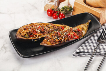 Baked eggplant with minced meat