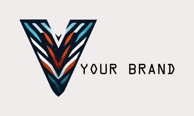 Obraz premium Triangle Vector Logo for Tech Startup, Abstract Logo Design with Triangle Shape and Dynamic Lines Strength in Unity