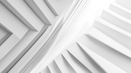 Obraz premium Modern abstract design featuring a white background with subtle diagonal lines and geometric patterns in white and grey, creating an elegant and contemporary aesthetic.