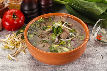 Vietnamese cuisine - Pho Bo soup with beef