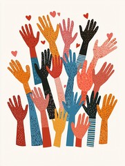Fototapeta premium A day dedicated to fostering community bonds through collective acts of kindness and support, highlighting the spirit of generosity.