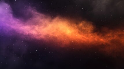 Fototapeta premium A vibrant cosmic nebula with swirling colors against a starry background.