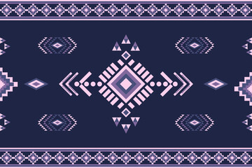Geometric navajo tribal ethnic seamless pattern background. Native folk textile background