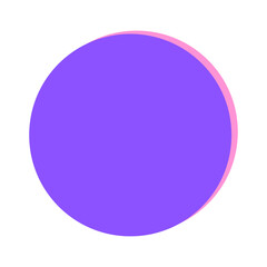 Blank badge circle sticker label with purple color, element for decoration, PNG format file