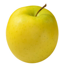 Whole yellow apple with spots