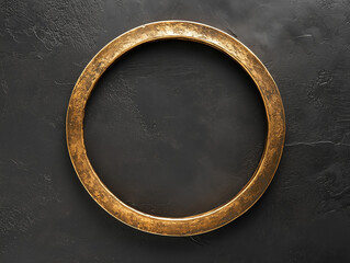 Thin gold tarnished circular frame