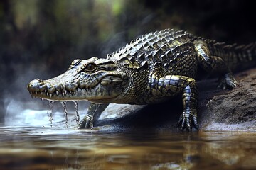 Obraz premium crocodile in the water