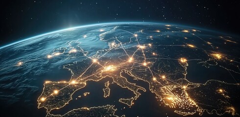 Obraz premium A wide shot of the Earth from space 