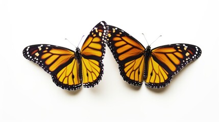 Naklejka premium Two Monarch Butterflies