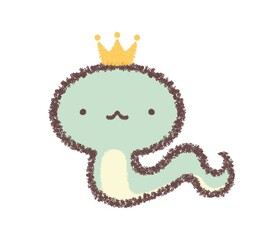王冠をかぶったヘビ