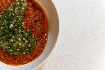 Nigerian Okro Okra with spicy Pepper tomato sauce