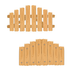 set of wooden gate illustration design