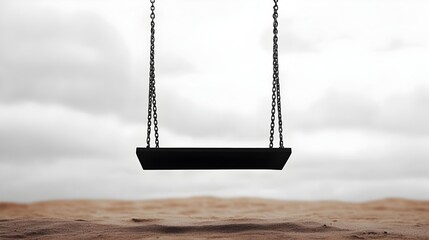 Empty Swing Swaying in the Wind Reflecting on Farewell