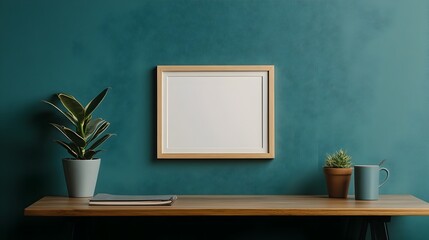 Empty Picture Frame on Desk Signifies Letting Go of Past Memories