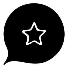 Testimonial icon in glyph style. Reviews icon in glyph style