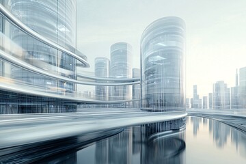 Fototapeta premium 4. AI cities, digital networks, seamless integration, futuristic infrastructure