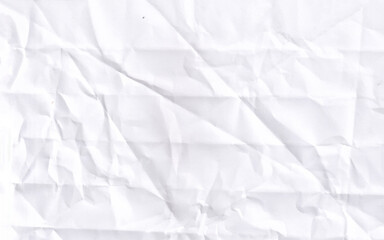 Vector illustration texture of crumpled paper. White wrinkled paper texture vector background. 