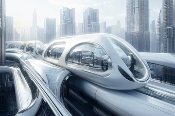 33. AI urban design, futuristic infrastructure, advanced technology, holographic interfaces