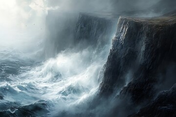 Obraz premium falls in the fog
