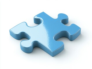 Obraz premium Blue Puzzle Piece.