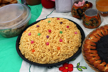 national dish chak-chak is on the festive table