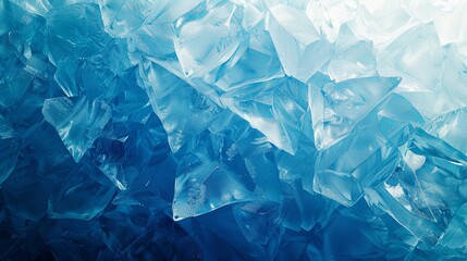 Obraz premium Close-up Abstract Texture of Blue Ice Crystals