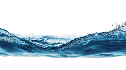 Water Wave Underwater Blue Ocean Swimming Pool Wide Panorama Background: A wide panoramic background featuring a water wave in a blue ocean or swimming pool, with a sandy sea bottom.