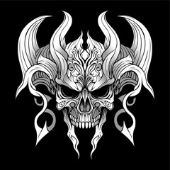 Skull Logo design inspiration,design element for logo,poster,card,benner,emblem,t shirt,vector illustration