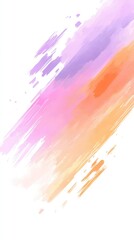 A vibrant abstract gradient with soft brush strokes in pink, purple, and orange hues.