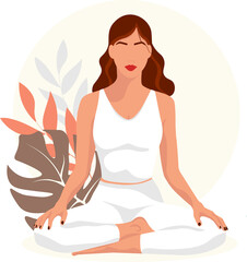 Girl in lotus position