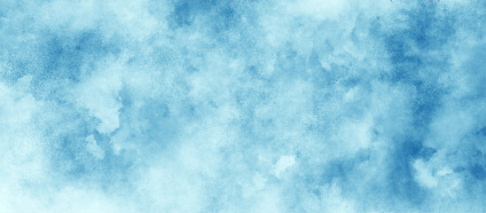 blurred and grainy Blue powder explosion on white background, Soft and clear blue watercolor cloudy sky background, texture blue white paper background, Blue watercolor cloudy sky background.
