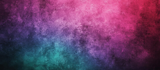 Abstract textured gradient background blending pink, purple and teal tones with soft grunge effect