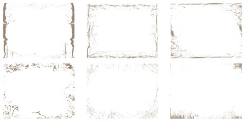 Collection of three brown grunge frames