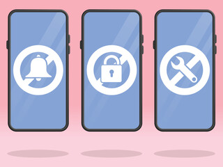 Smartphone No Bell Lock Wrench on Screen