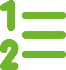 Obraz premium List Ordered Icon Logo Design