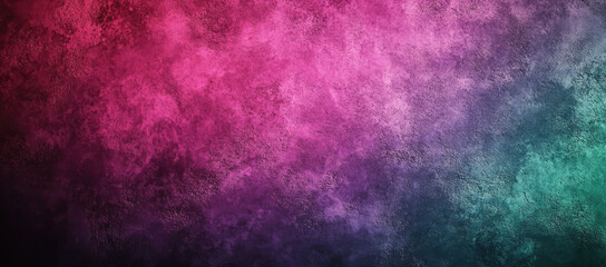 Obraz premium Abstract textured gradient background blending pink, purple and teal tones with soft grunge effect