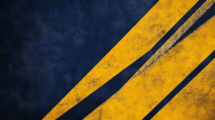 Abstract background with diagonal yellow lines on dark blue surface.