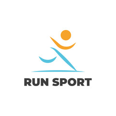 run sport logo design concept idea