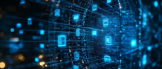 Fototapeta premium The Digital Asset Vault, Digital Asset Management DAM